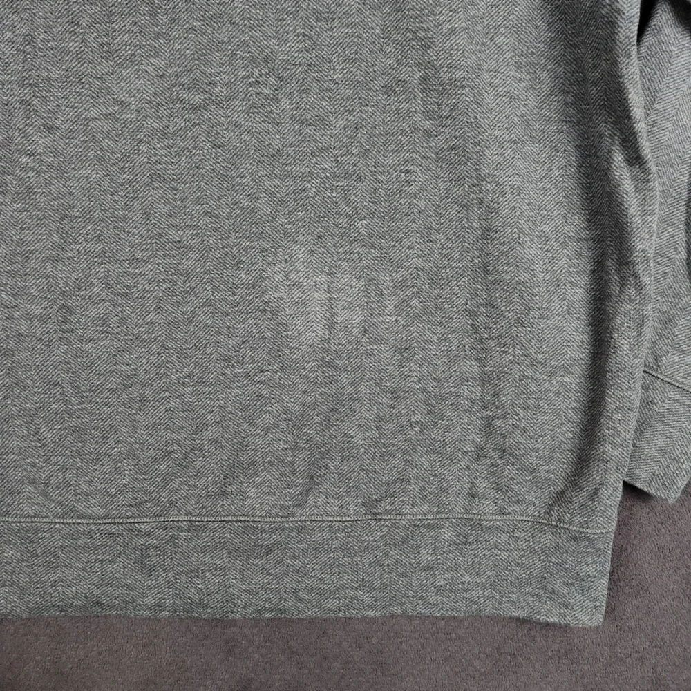 Polo Ralph Lauren Luxury Jersey 1/4 Zip Pullover Mens XL Gray Herringbone
